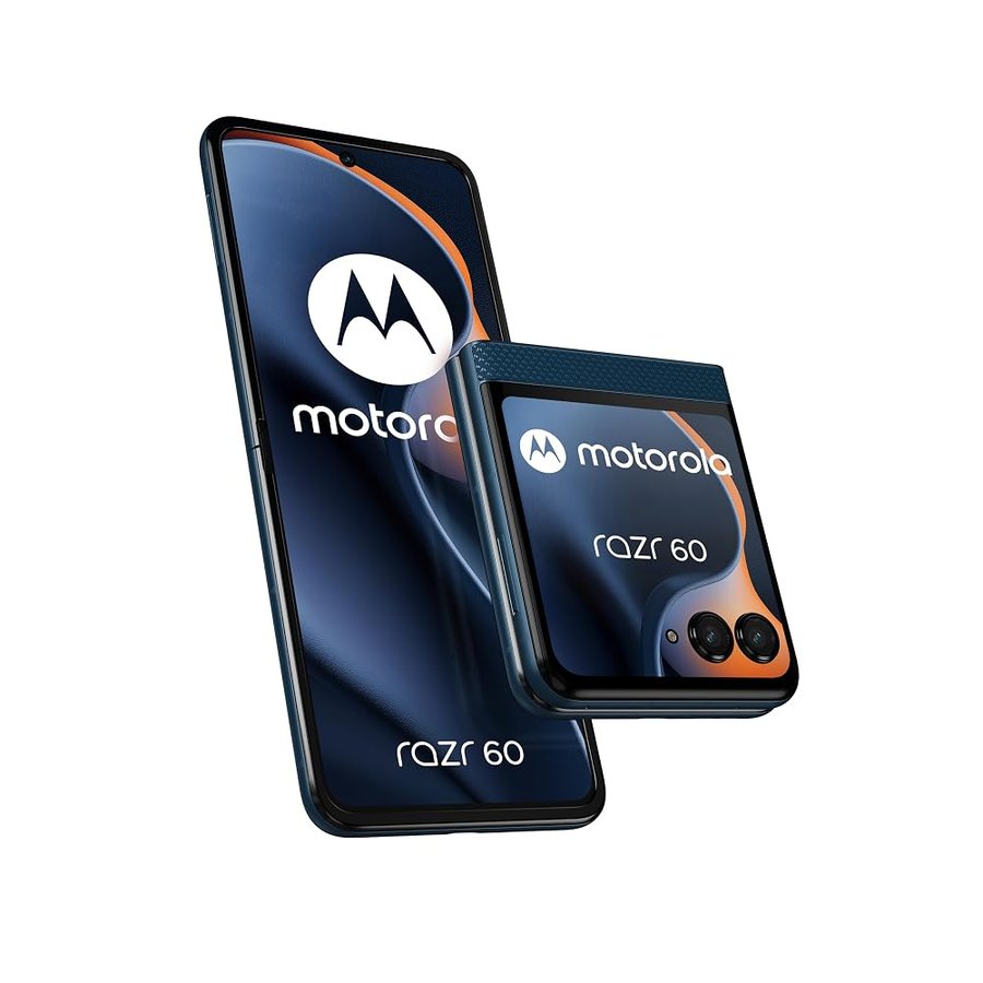 Motorola Razr 60 8, 256 GB, Smartphone sbloccato, Interno: 6.9" / Esterno: 3.6", Fotocamera da 50 MP con IA, Batteria 4500 mAh, Gibilterra Sea (Marine), Custodia protettiva e cavo USB C Incluso