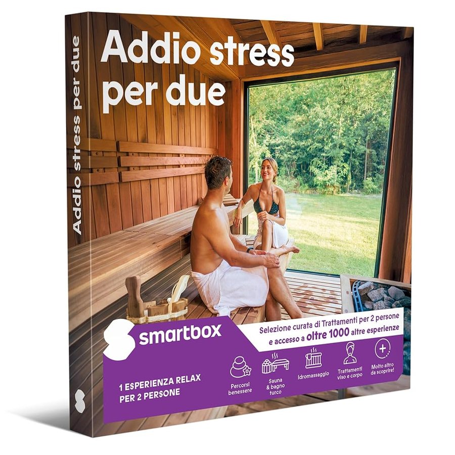 Smartbox - Cofanetto regalo Soggiorno e percorso relax - Idea regalo per la coppia - 1 notte con colazione ed esperienza wellness per 2 persone