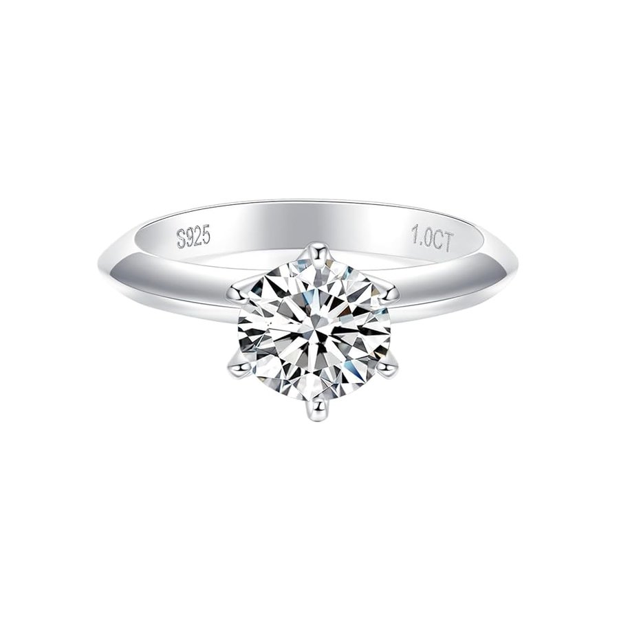 1CT Donne Anello Di Diamante Fidanzato Laboratorio Creato Diamante Bracciale Di Nozze Gioielli Di Fascia Alta Con Certificato IGI