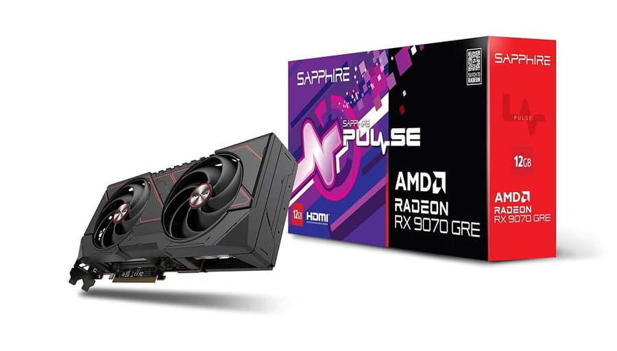 Sapphire Pulse Radeon RX 9070 GRE Gaming OC Graphics Card, 12288 MB GDDR6