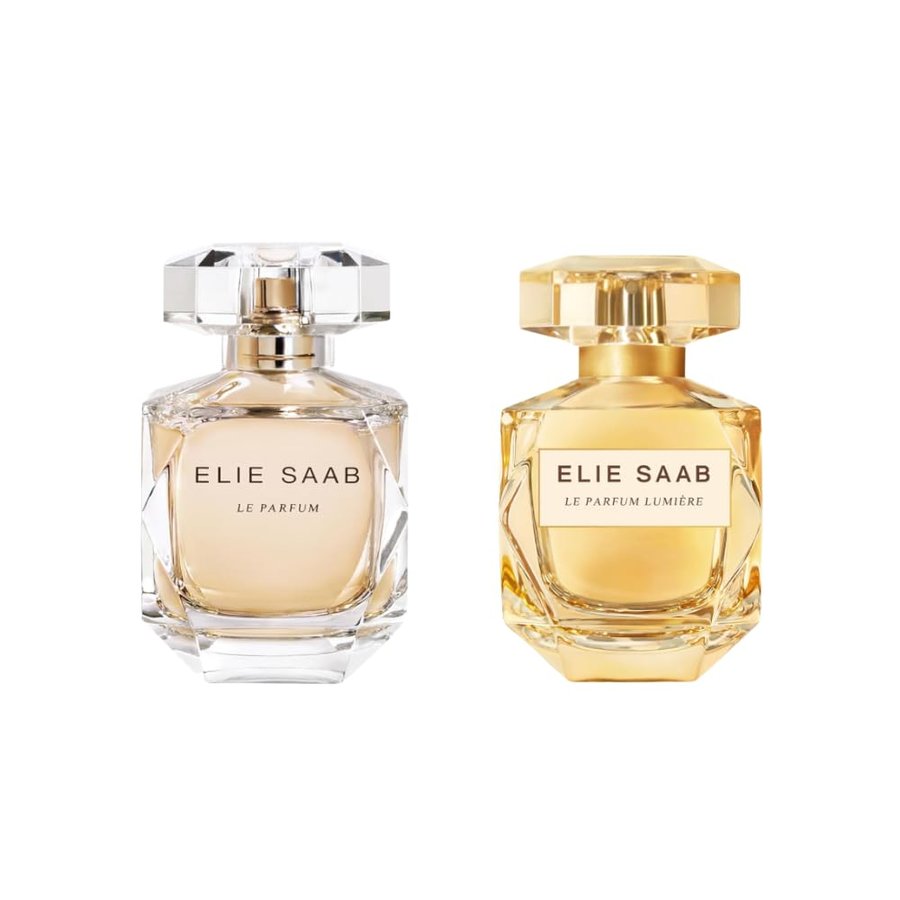 Elie Saab Set Regalo Donna – Le Parfum 90 ml + Le Parfumo Lumière 90 ml – Eau de Parfum Floreali e Bois – Eleganza Radiosa e Femminilità Haute Couture