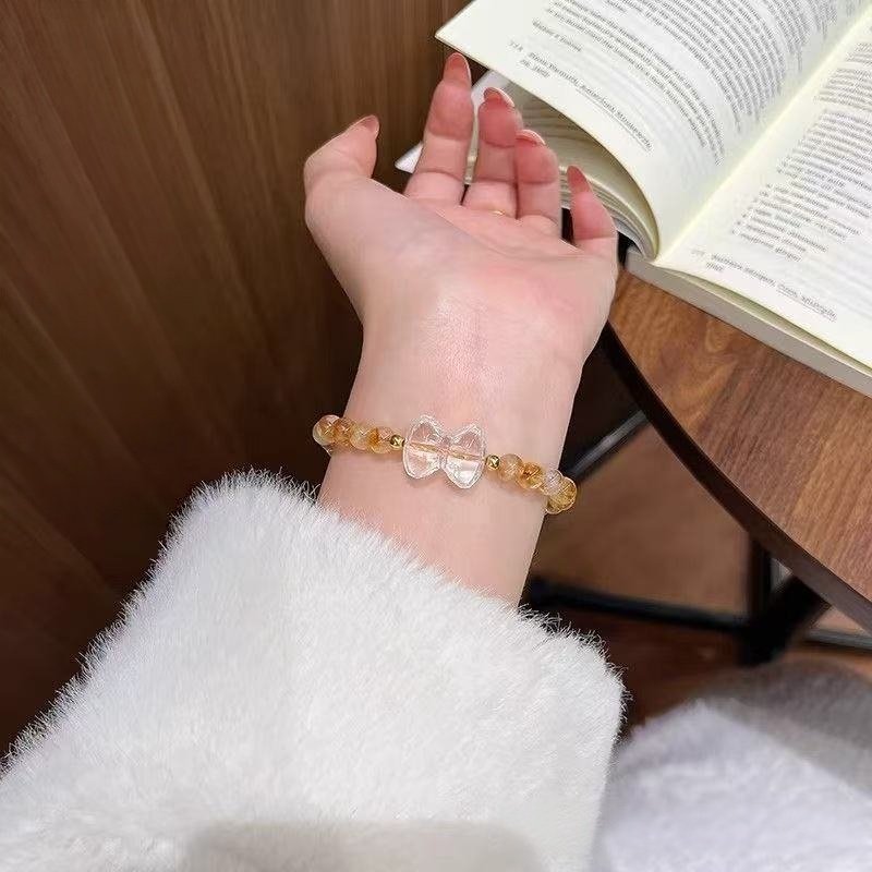 Natural Yellow Tower Crystal Bracelet