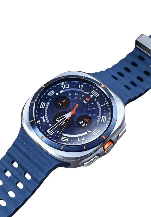 Samsung Galaxy Watch Ultra (2025) Titanium Blue, LTE, smartwatch da 47 mm, involucro in titanio resistente, design a cuscino, pulsante rapido, monitoraggio della salute alimentato ad Al-(versione
