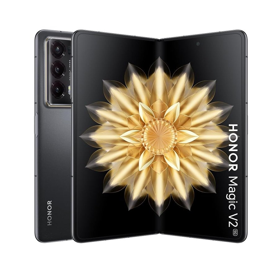 HONOR Magic V2 Smartphone, telefono cellulare 5G, senza SIM, 16+512 GB, schermo OLED pieghevole da 6,43''+7,92'', 5.000 mAh, dual SIM, Android 13, Black