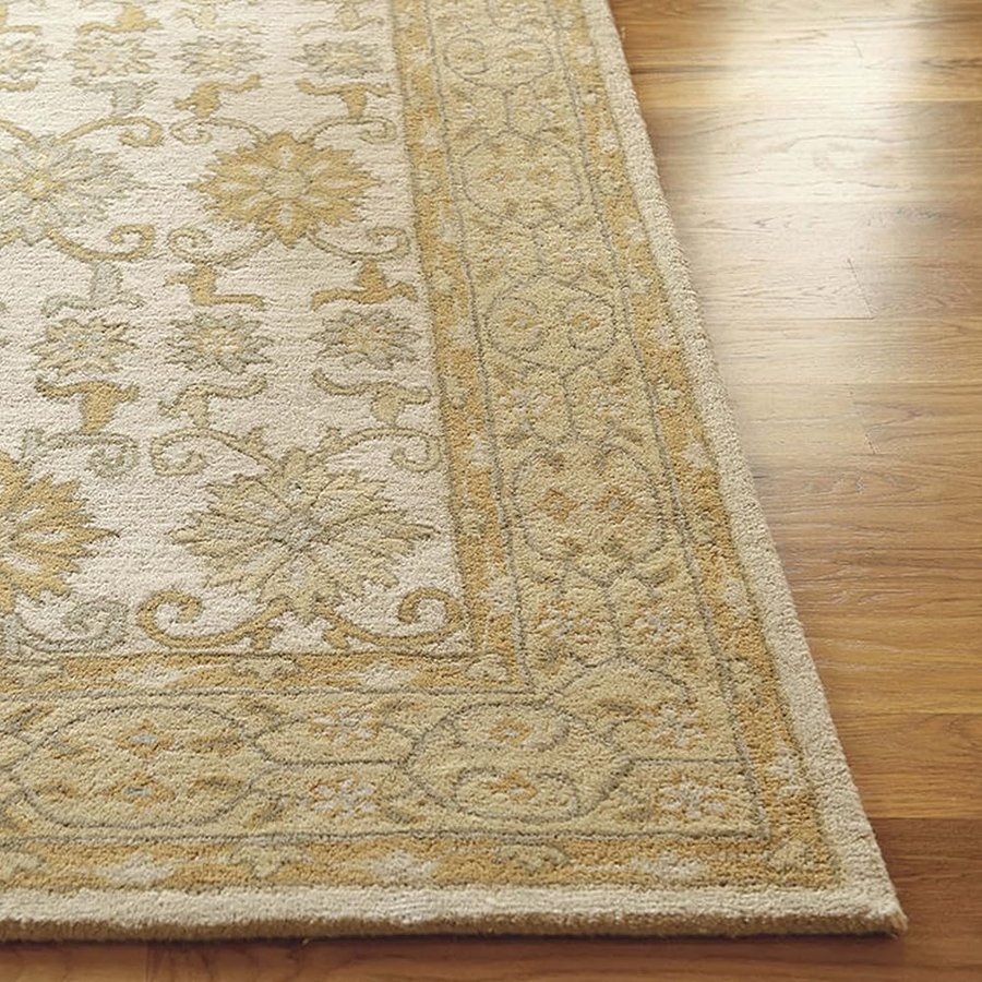 Tappeto in Stile Tradizionale Persiano Fatto a Mano 100% Lana, Lana, Beige Naturale, 275x365 cm - 9x12 ft