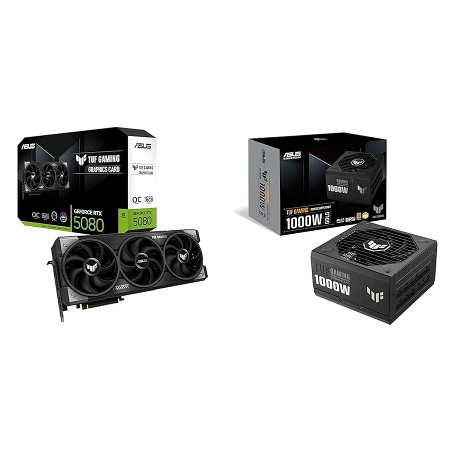 ASUS VGA + PSU: TUF-RTX5080-O16G-GAMING + TUF-GAMING-1000G