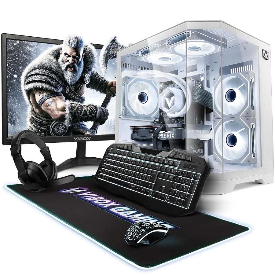 Vibox III-523 PC Gaming Completo • Schermo da 23 pollici • Intel Core i5 11400F 6 cores • Nvidia RTX 3050 6GB • 16GB RAM • 500GB SSD • Windows 11 • WiFi 6 + Bluetooth 5.4