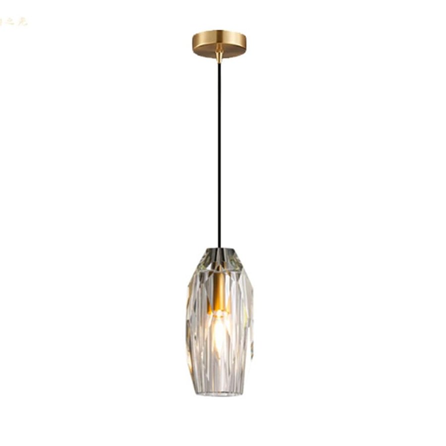Lampadario di cristallo di lusso moderno e leggero, semplice lampada a sospensione in cristallo K9 sfaccettato, soggiorno, parete posteriore, camera da letto, apparecchi a sospensione, illuminazione,