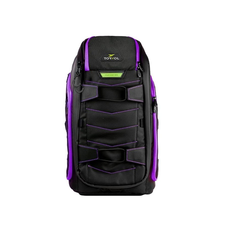 Torvol - Quad PITSTOP Backpack Pro V2, Zaino drone fpv, trasporto 4 quads + accessori, drone dji mini 4k, batteria dji mini 3, pc portatile da 15 pollici, custodia protettiva, nero e viola, 30L
