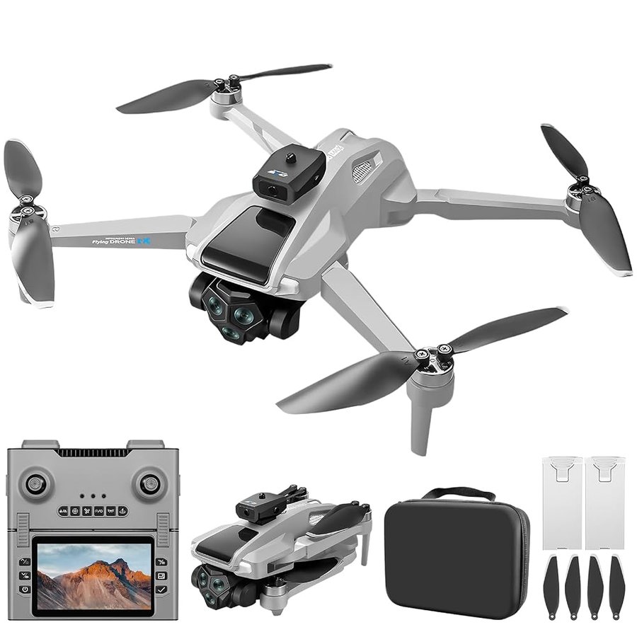 OBEST Drone GPS Con Fotocamera 4K,Schermo Telecomando 4,5 Pollici, 5G FPV Transmissione, 50 Min di Volo,Ritorno Automatico,RC Quadricotter per Principianti e Adulti,Regalo Per Adulti/Principianti