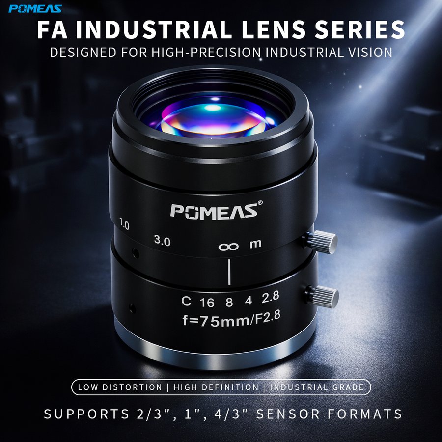 LFE-7528M 75mm F2.8 5MP Fixed Focal Length Machine Vision Lens For 2    3 Inch Industrial Cameras
