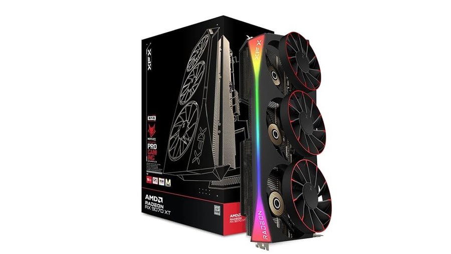 XFX Mercury AMD Radeon RX 9070XT OC Magnetic Air Edition con RGB 16 GB GDDR6 HDMI 3xDP, AMD RDNA™ 4 (RX-97TMARGBA)