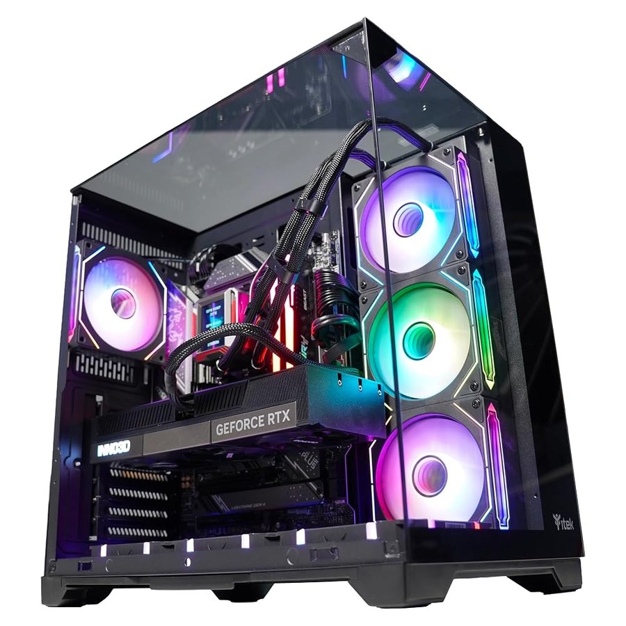 Golook PC Gaming Urus 2.0 - i9-14900KF / 64GB RAM DDR5 6000MHZ / 2TB NVME M.2 / RTX 5080 16GB GDDR7 / Z790 / Raffreddamento a Liquido 360MM con Display - Computer Fisso
