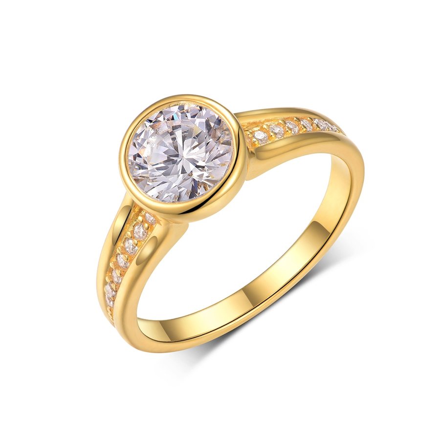 S925 Sterling Silver 7mm Round Bezel Moissanite Ring D Color VVS1 US Size 6-9 GRA Certified Gift Box